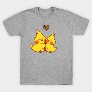 Cockatiels hugging T-Shirt